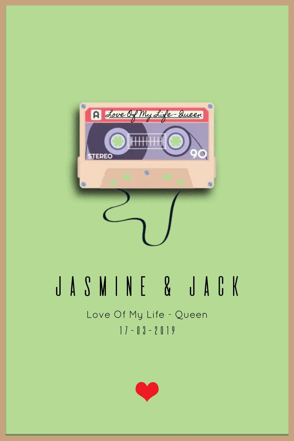 Personalised Mix Tape Framed Print